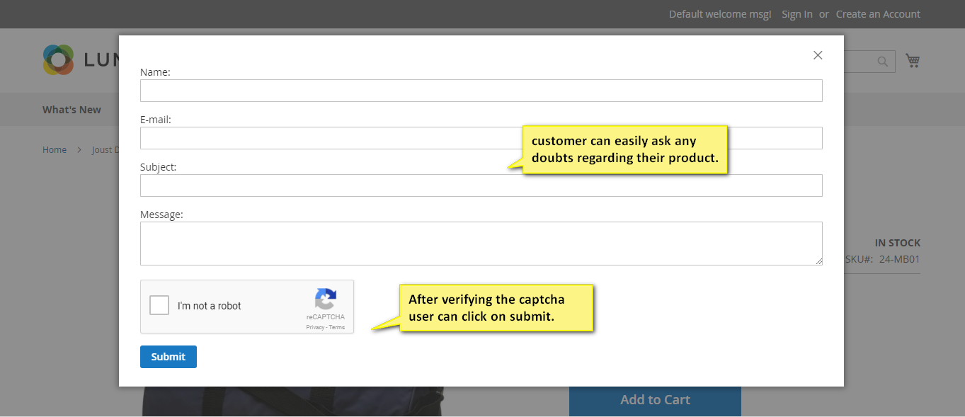product inquiry magento 2 extension