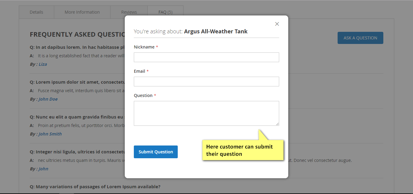 product faq magento 2 extension