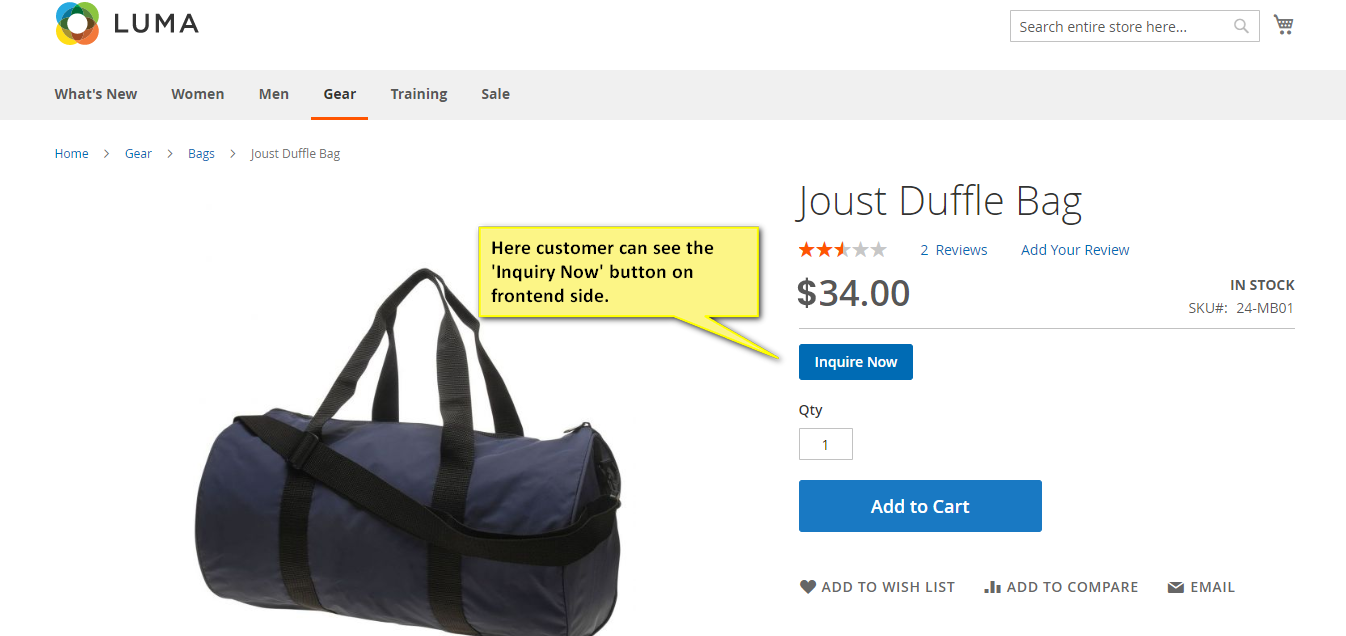 product inquiry magento 2 extension