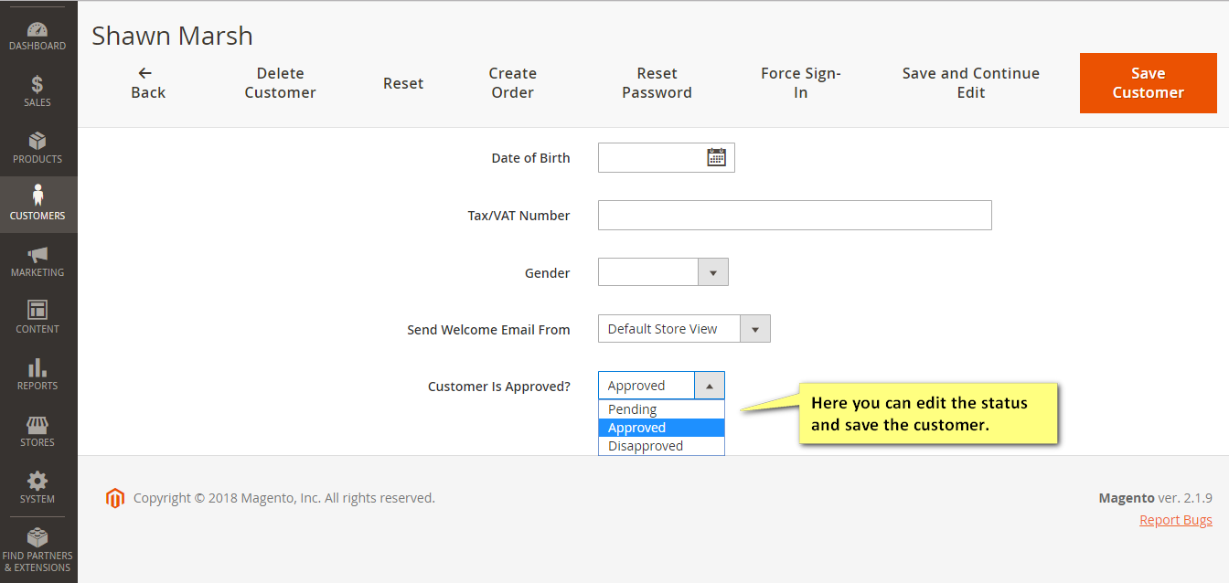 magento 2 extension for customer account approval