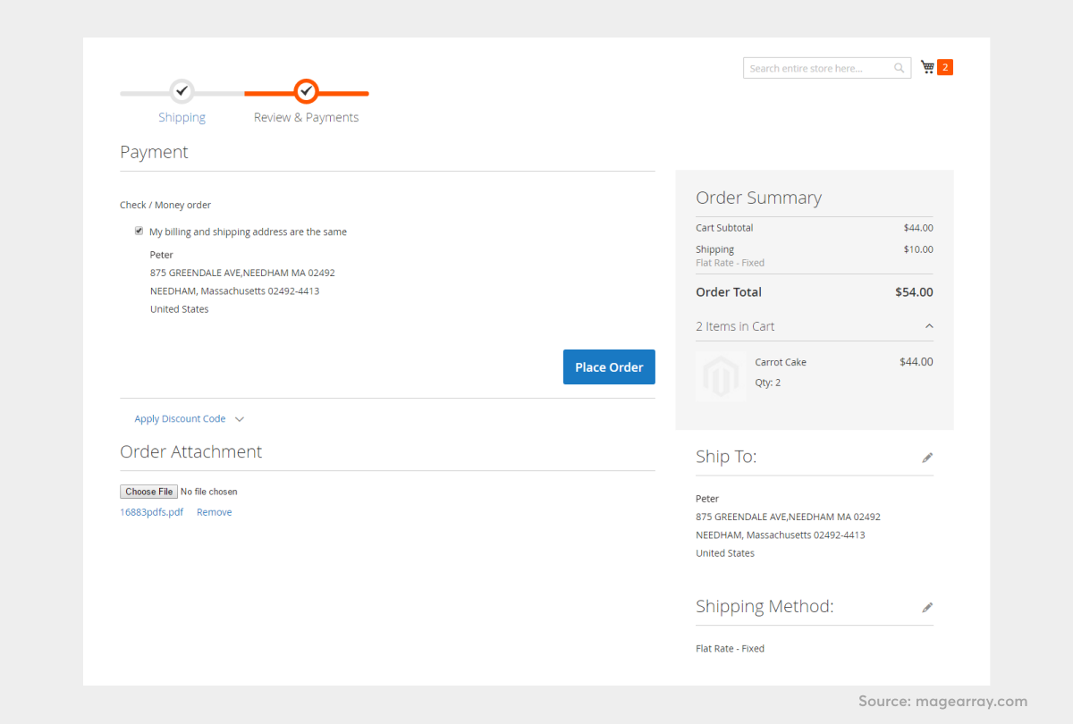 Order Attachment